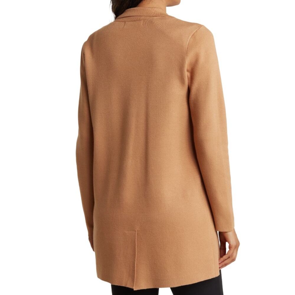 BY DESIGN Willow Notch Collar Long Cardigan - Camel Size L - Picture 2 of 5